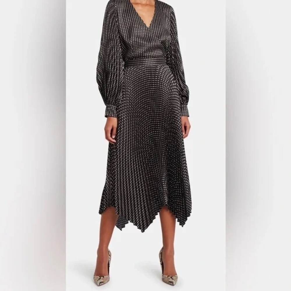 INTERMIX Bella Printed Midi Skirt size 10 NWT